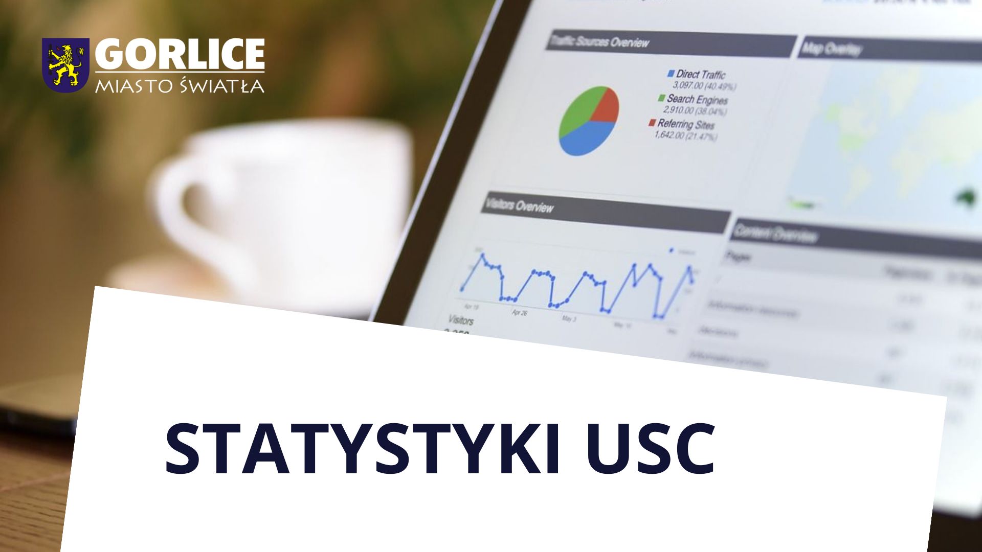 Baner z napisem Statystyki USC.