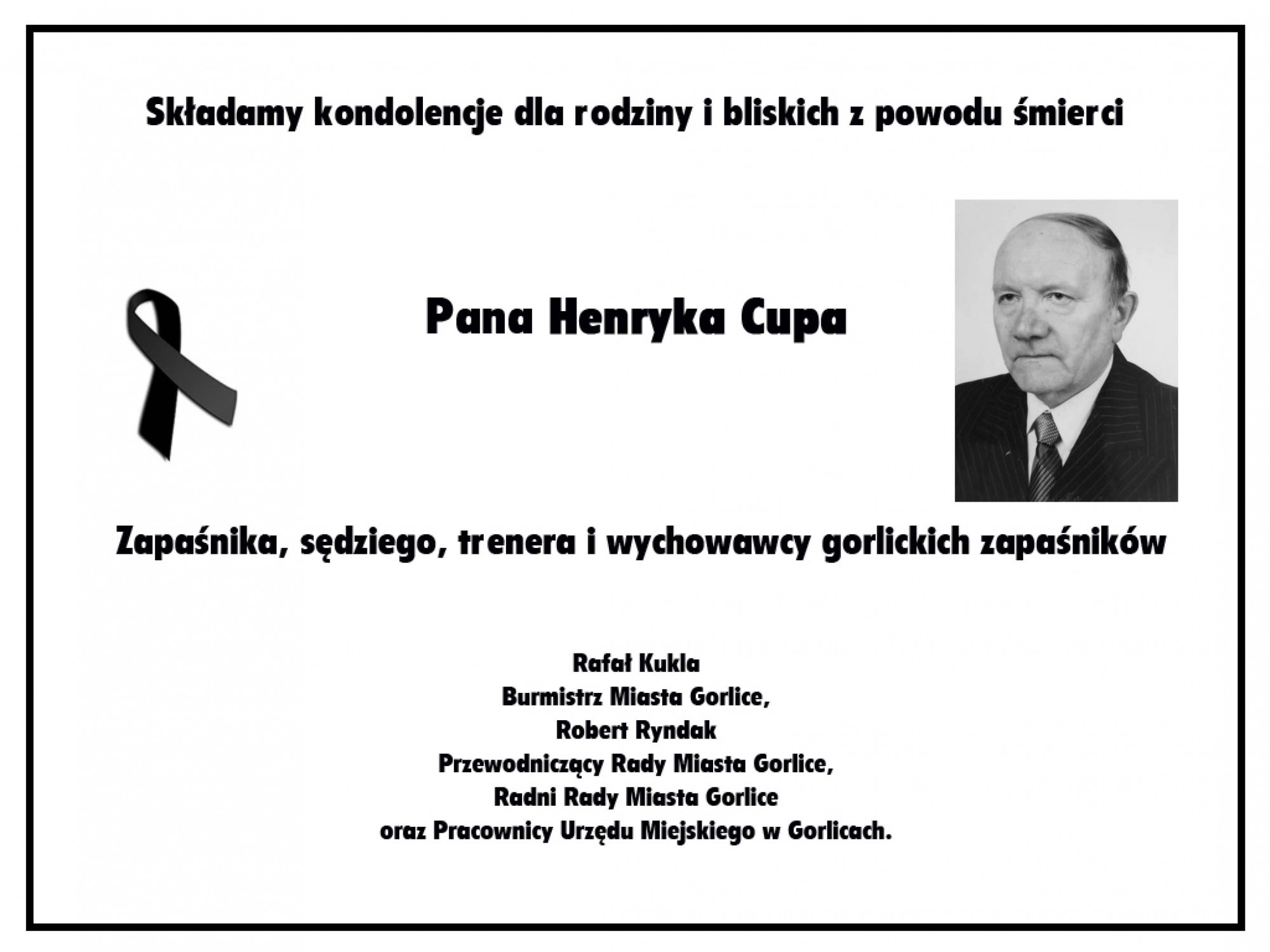 Zmarł Henryk Cup