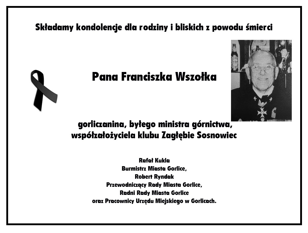 Zmarł Franciszek Wszołek