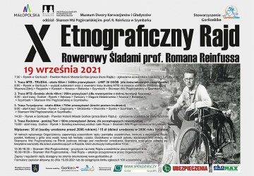 Plakat z programem rajdu.