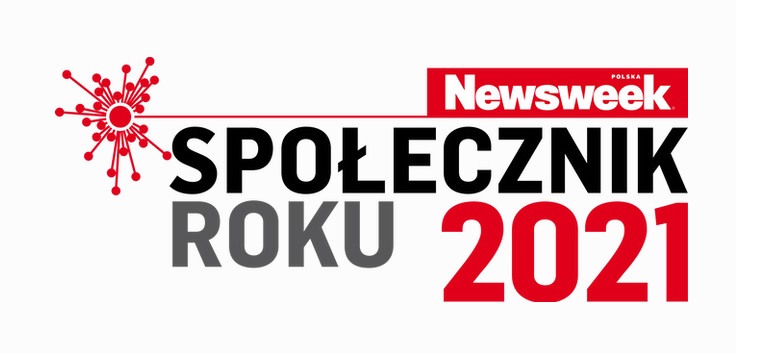 Napis Społecznik Roku na białym tle.