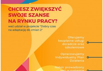 plakat projektu „Dobry Czas na Adaptację do Zmian 2”