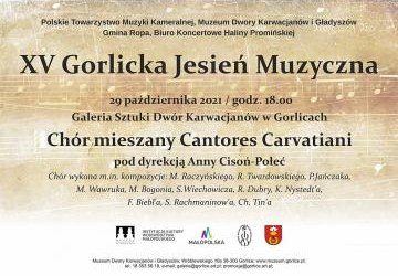 Plakat zapraszający na koncert z programem wydarzenia.