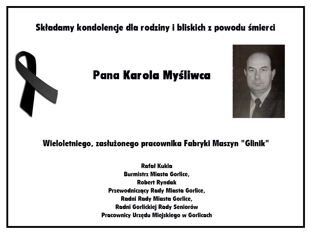 Zmarł Karol Myśliwiec