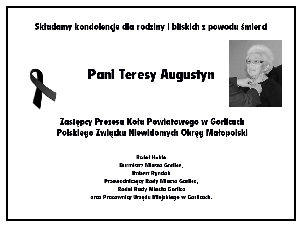 Zmarła Teresa Augustyn