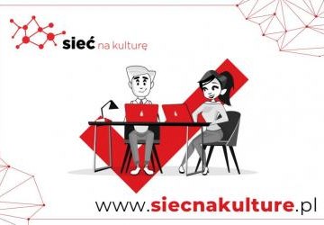Baner z napisem Sieć na kulturę.
