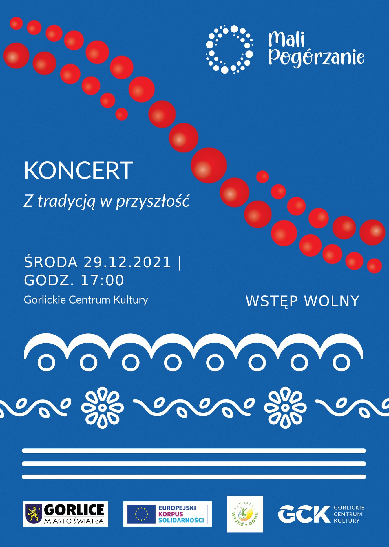 Plakat zapraszający na koncert.