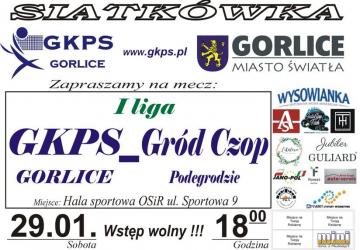 Plakat zapraszjący na mecz siatkarski.