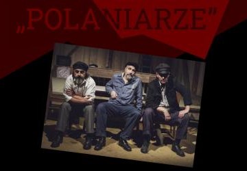 Członkowie zespołu Polaniarze na czarnym tle.