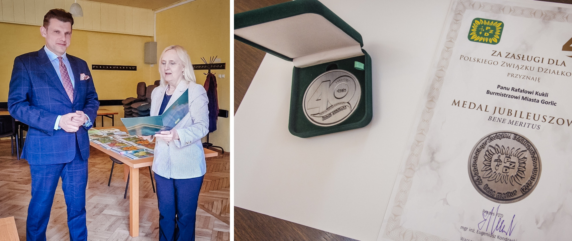 Burmistrz odznaczony medalem Bene Meritus
