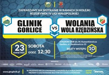 Plakat zapraszający na mecz.