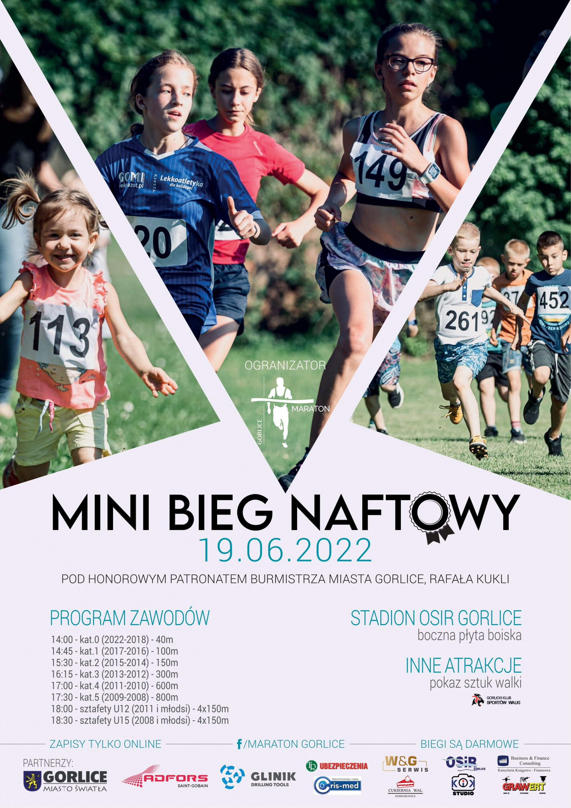 plakat Mini Biegu Naftoiwego 2022