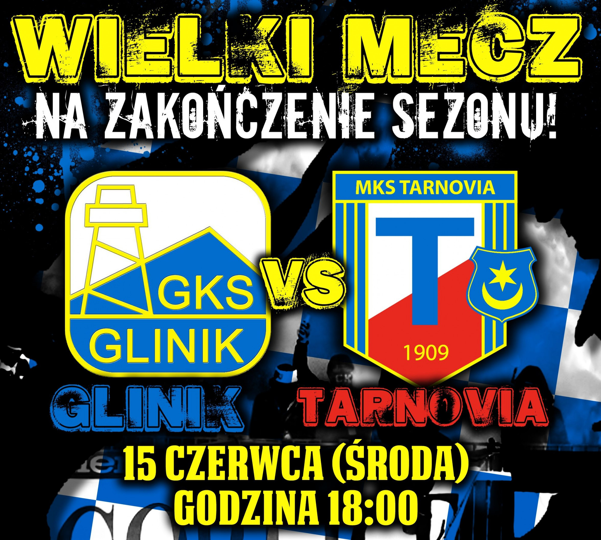 Baner zapraszający na mecz.