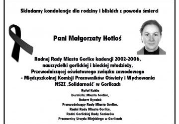 Zmarła Małgorzata Hotloś