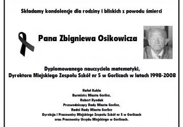 Zmarł Zbigniew Osikowicz