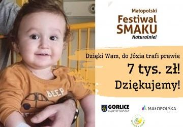 Prawie 7 tys. złotych trafi do małego Józia z Brunar!