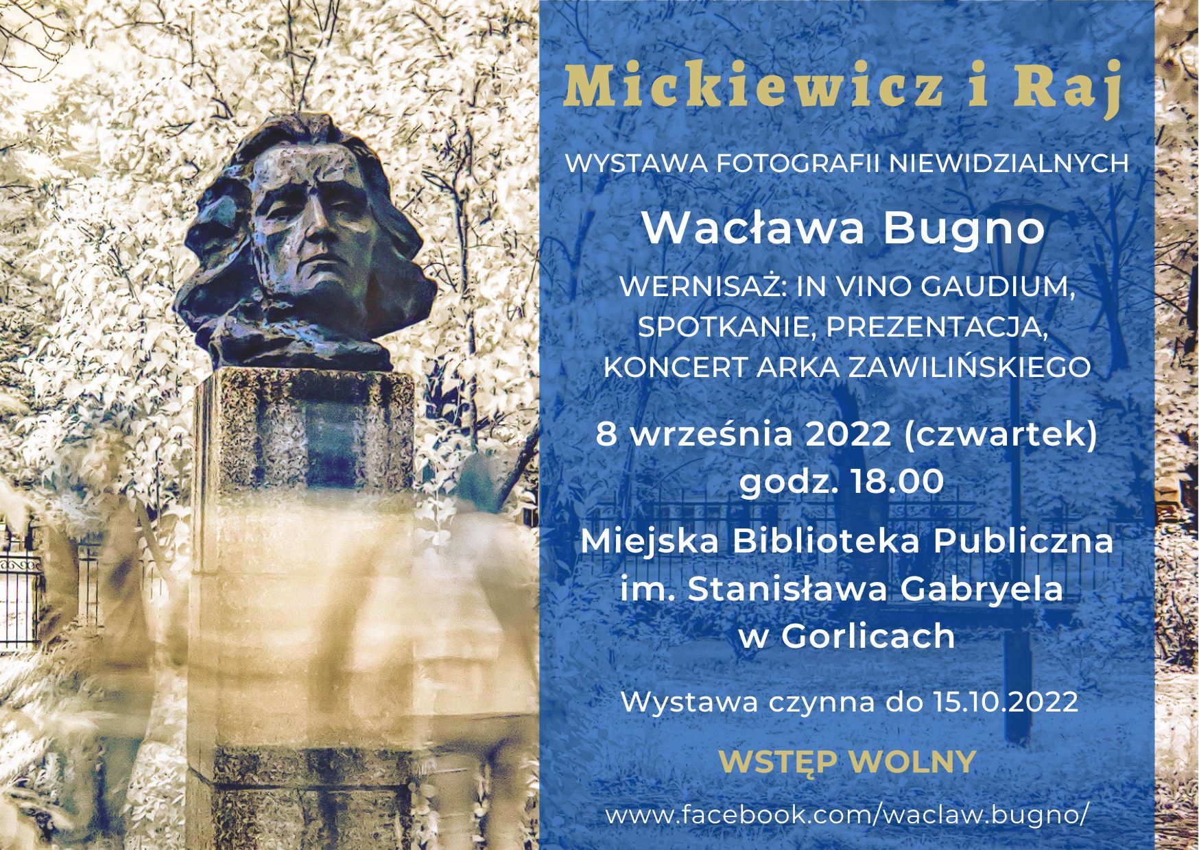 Zaproszenie na wernisaż wystawy.