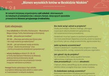 „Biznes wysokich lotów w Beskidzie Niskim”