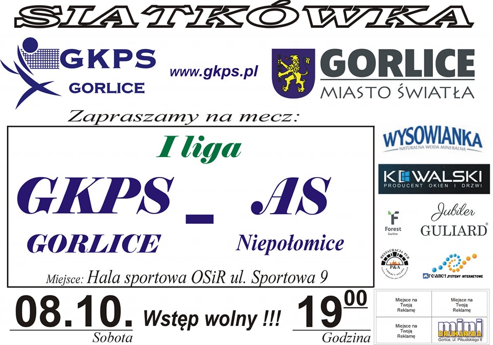 Plakat zapraszający na mecz.