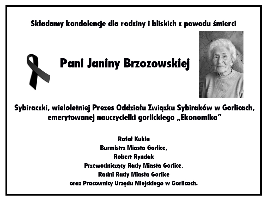 Zmarła Janina Brzozowska