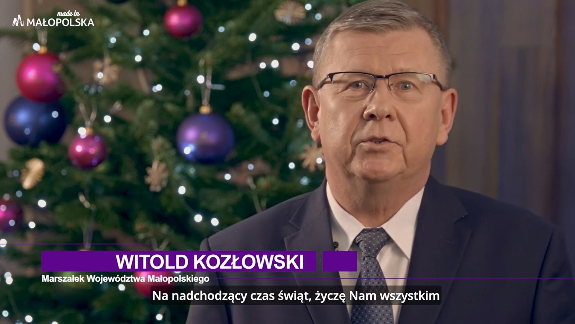 Życzenia świąteczne Marszałka Małopolski