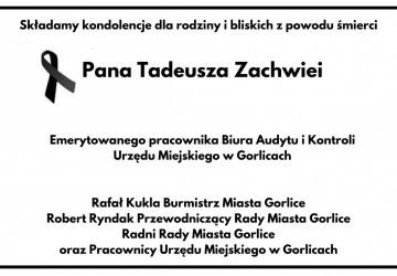Zmarł Tadeusz Zachwieja