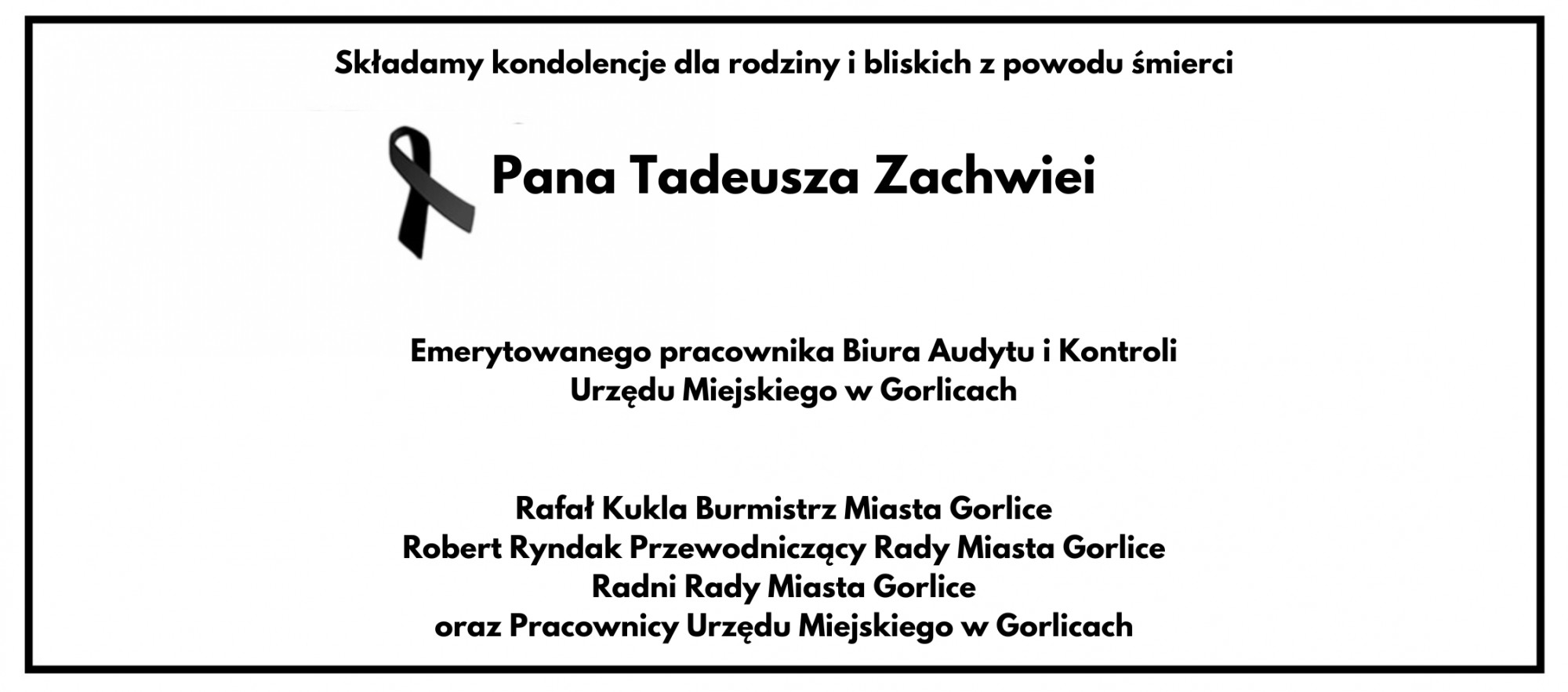 Zmarł Tadeusz Zachwieja