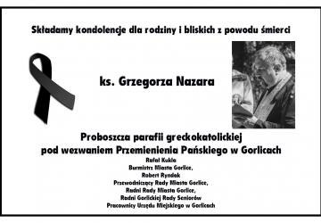 Zmarł ks. Grzegorz Nazar