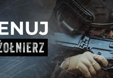 Bane z napisem Trenuj z wojskiem.
