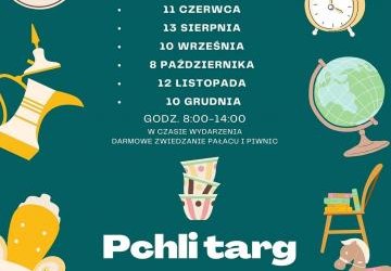 Plakat zapraszający na Pchli targ.