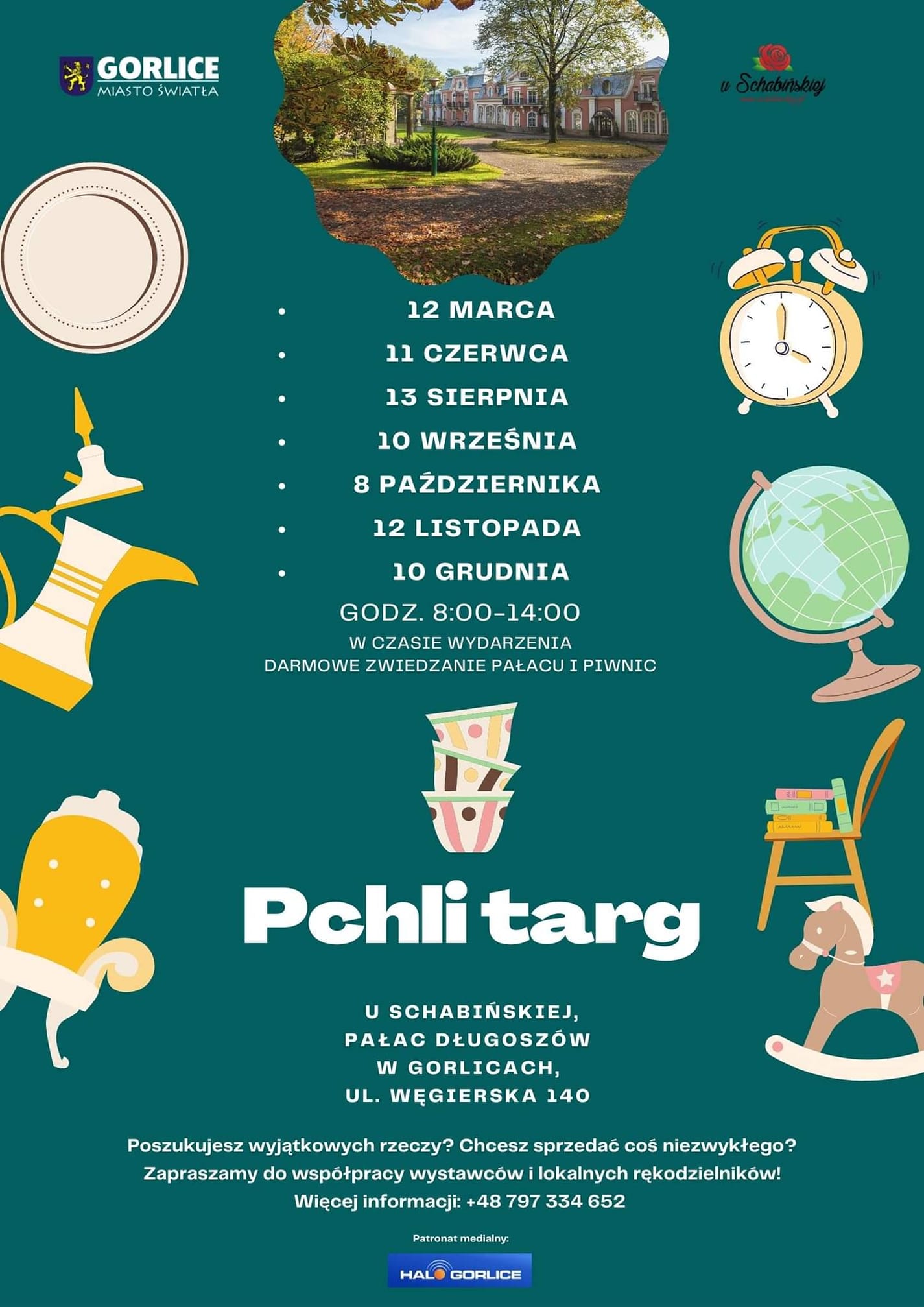 Plakat zapraszający na Pchli targ.