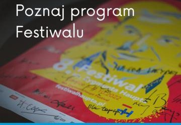 Baner z napisem Program Festiwalu Haupta.