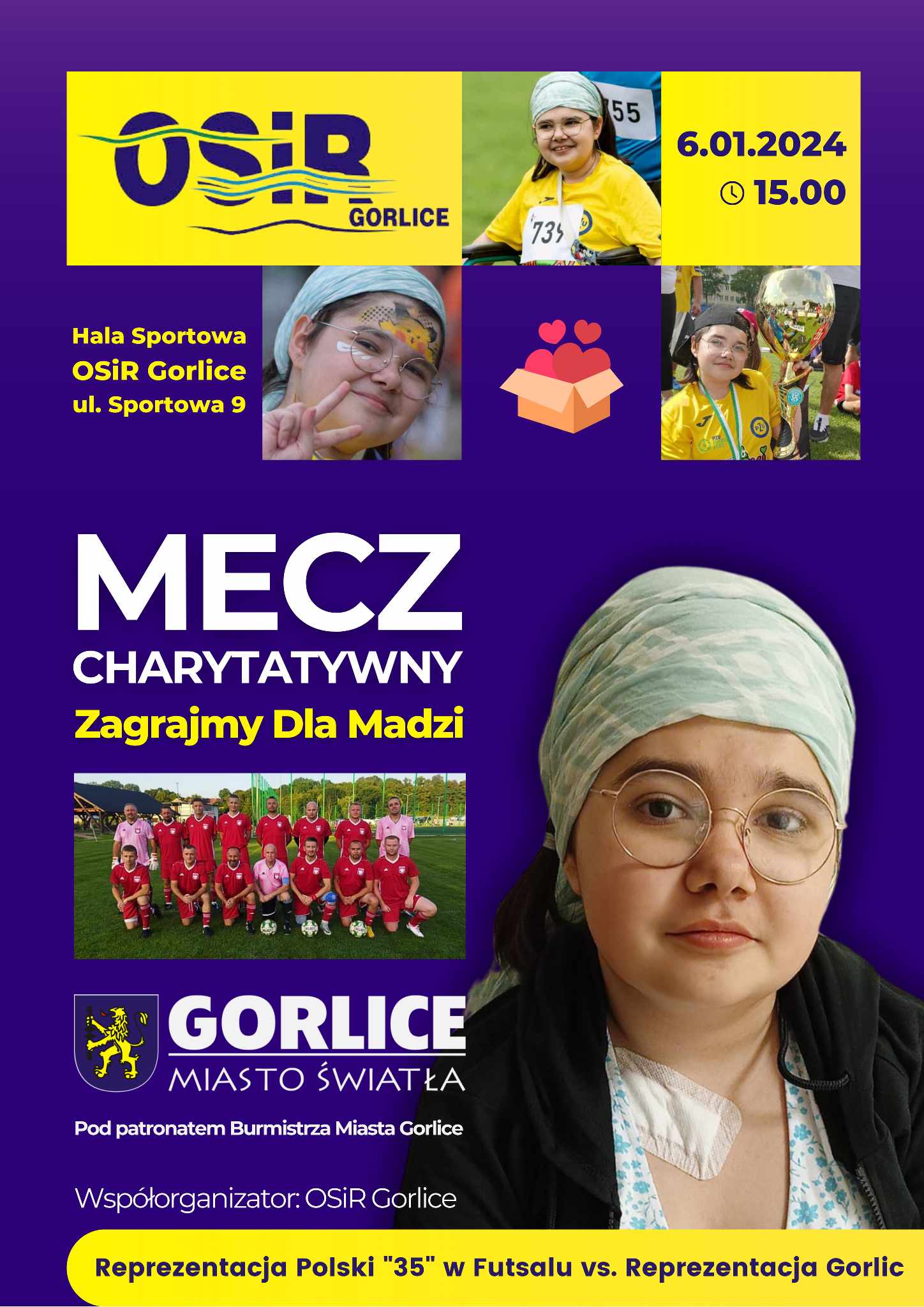 Mecz charytatywny „Zagrajmy dla Madzi”