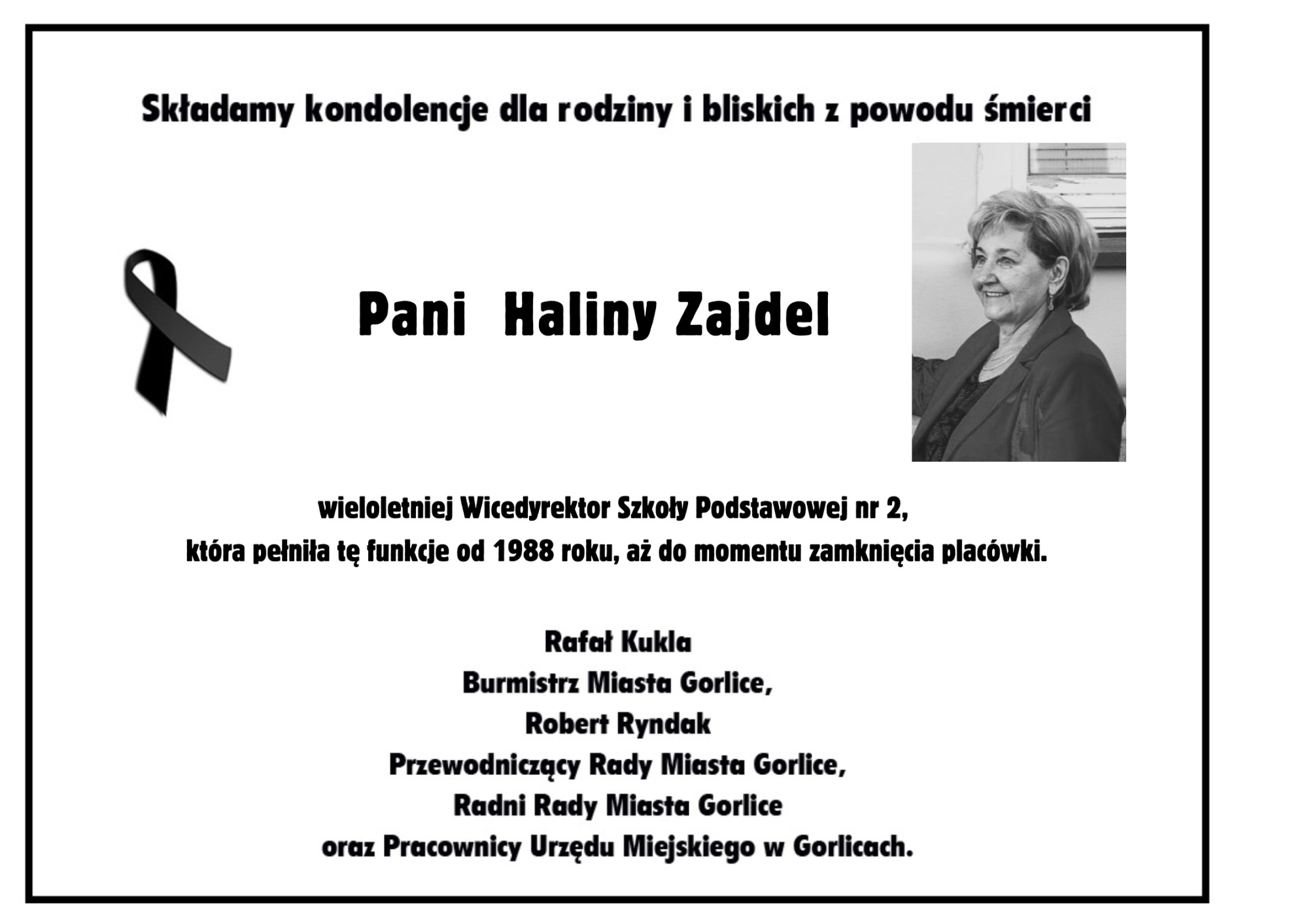 Zmarła Halina Zajdel