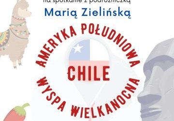 Plakat zapraszający na spotkanie w bibliotece.