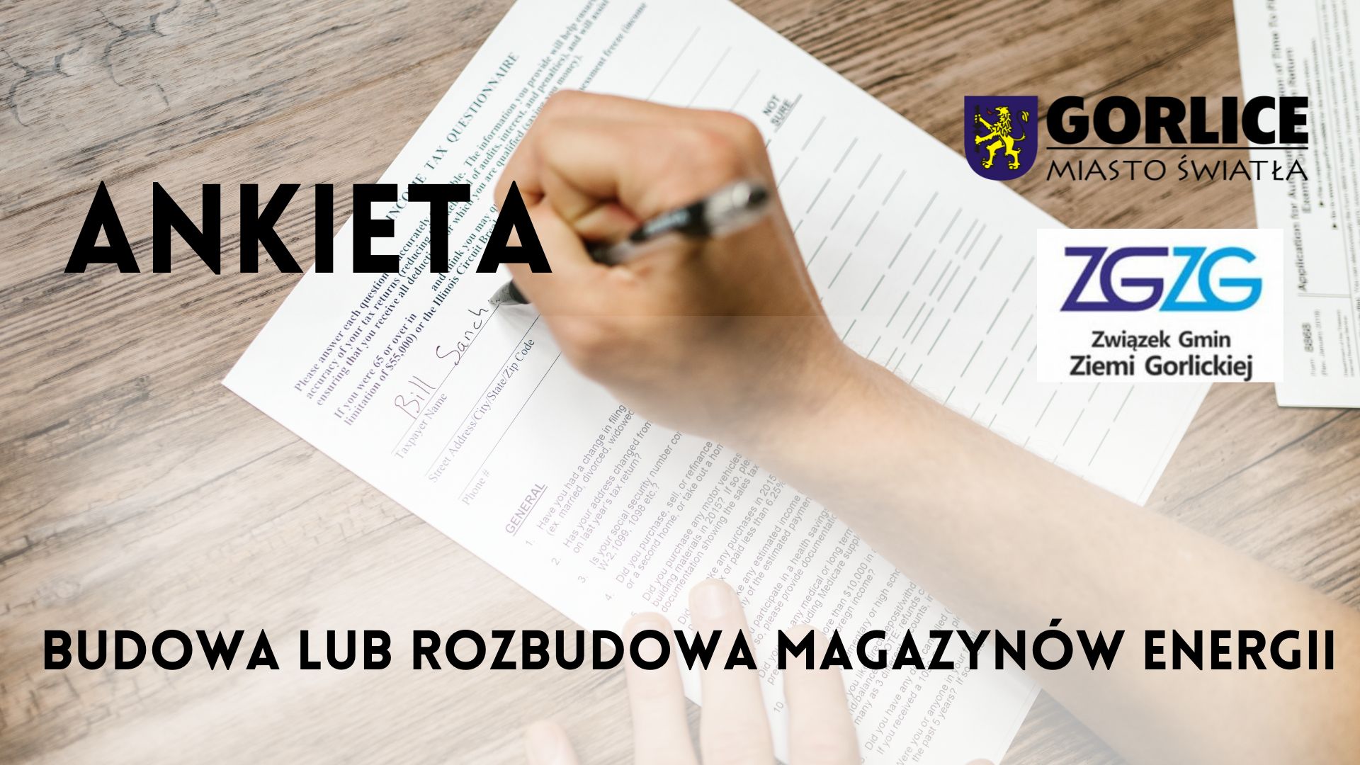 Ankieta dotycząca zainteresowania uczestnictwem mieszkańców w projekcie budowy lub rozbudowy magazynów energii