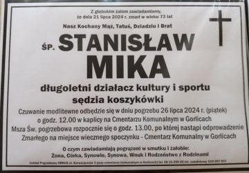 Zmarł Stanisław Mika