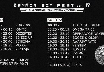Plakat z programem wydarzenia.