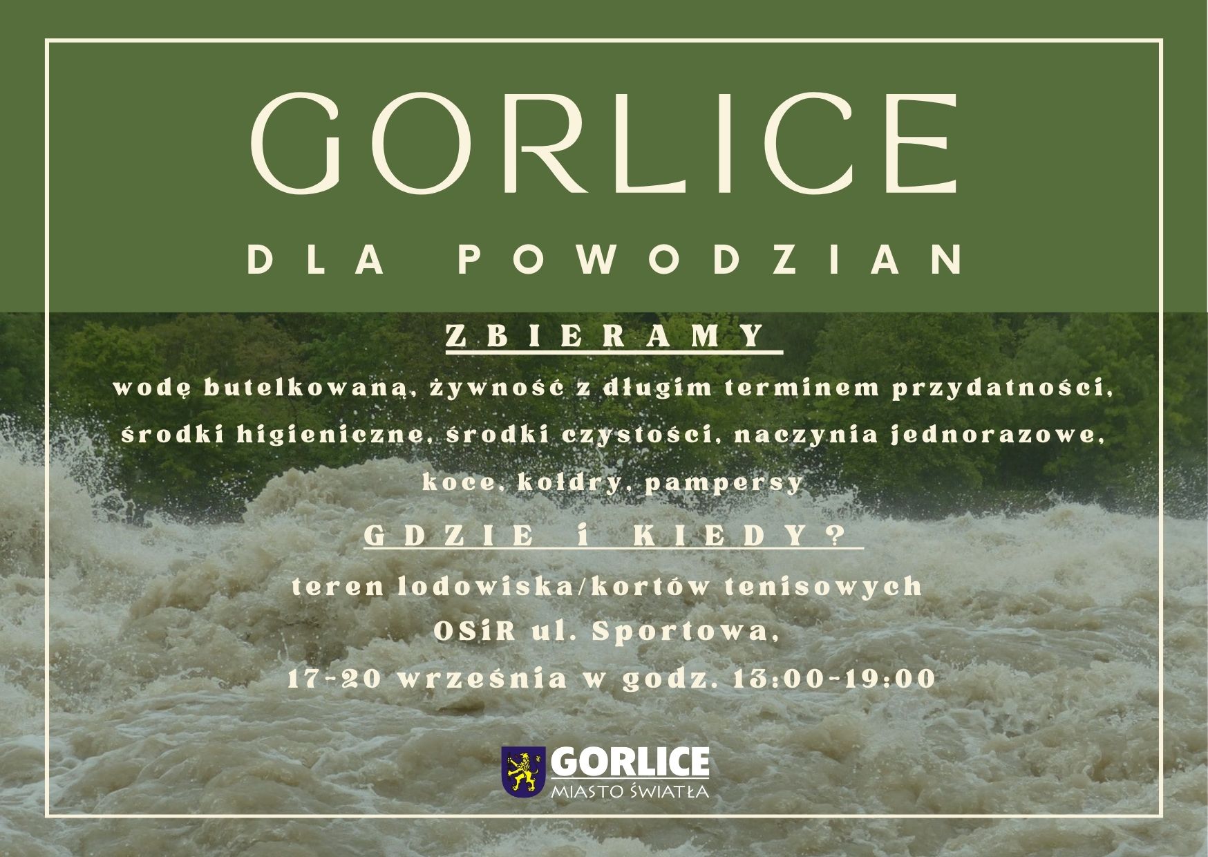 Gorlice dla powodzian – weź udział w zbiórce!