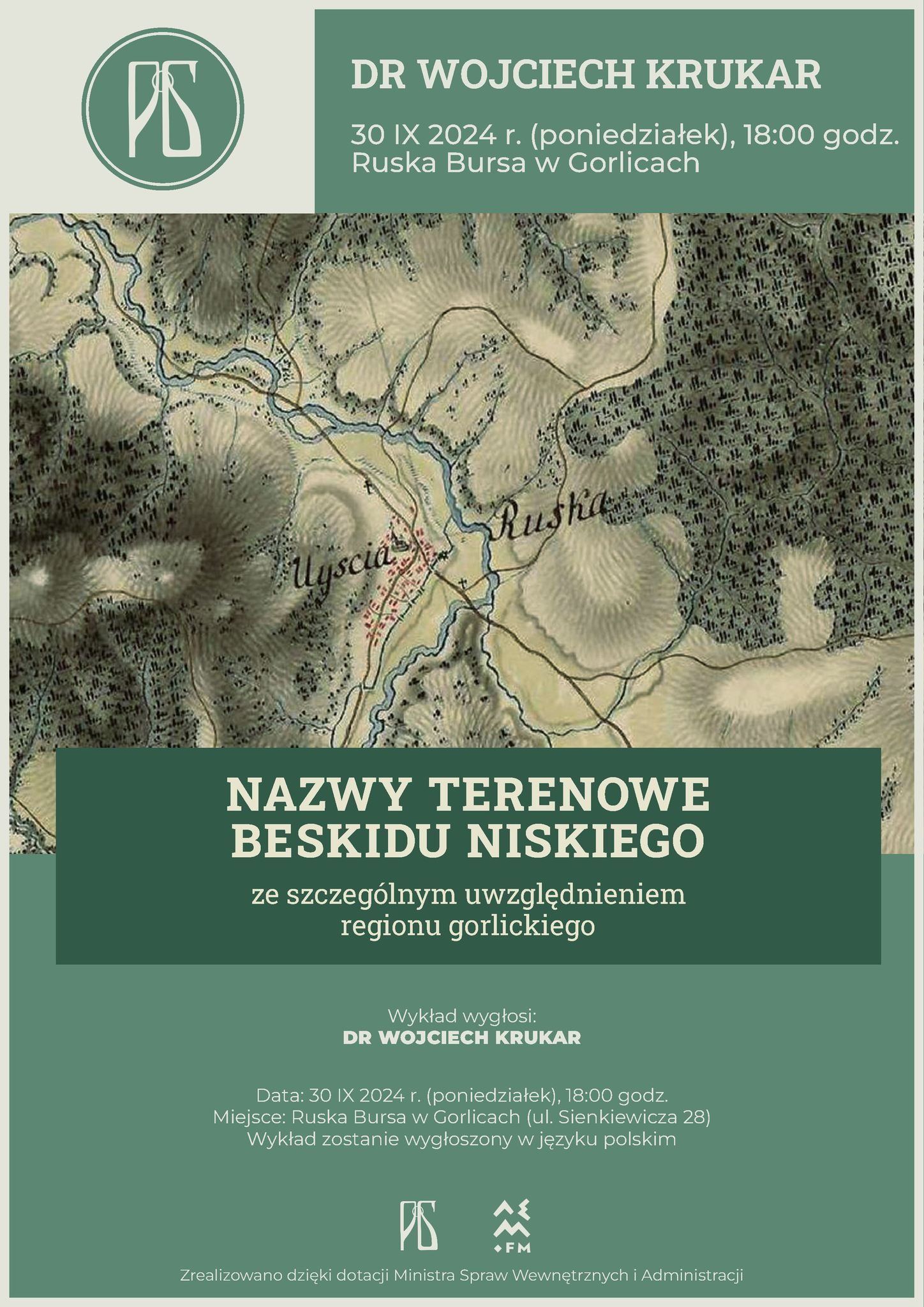Nazwy terenowe Beskidu Niskiego - wykład w Ruskiej Bursie