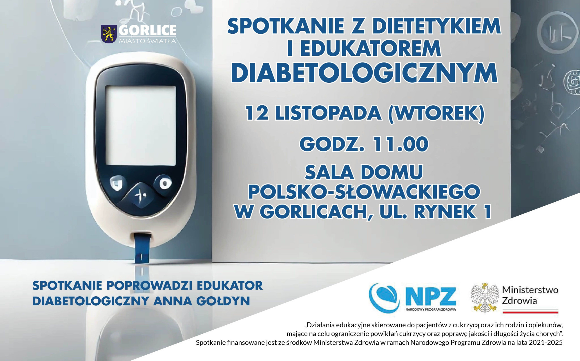 Zapraszamy na spotkanie z dietetykiem i edukatorem diabetologicznym