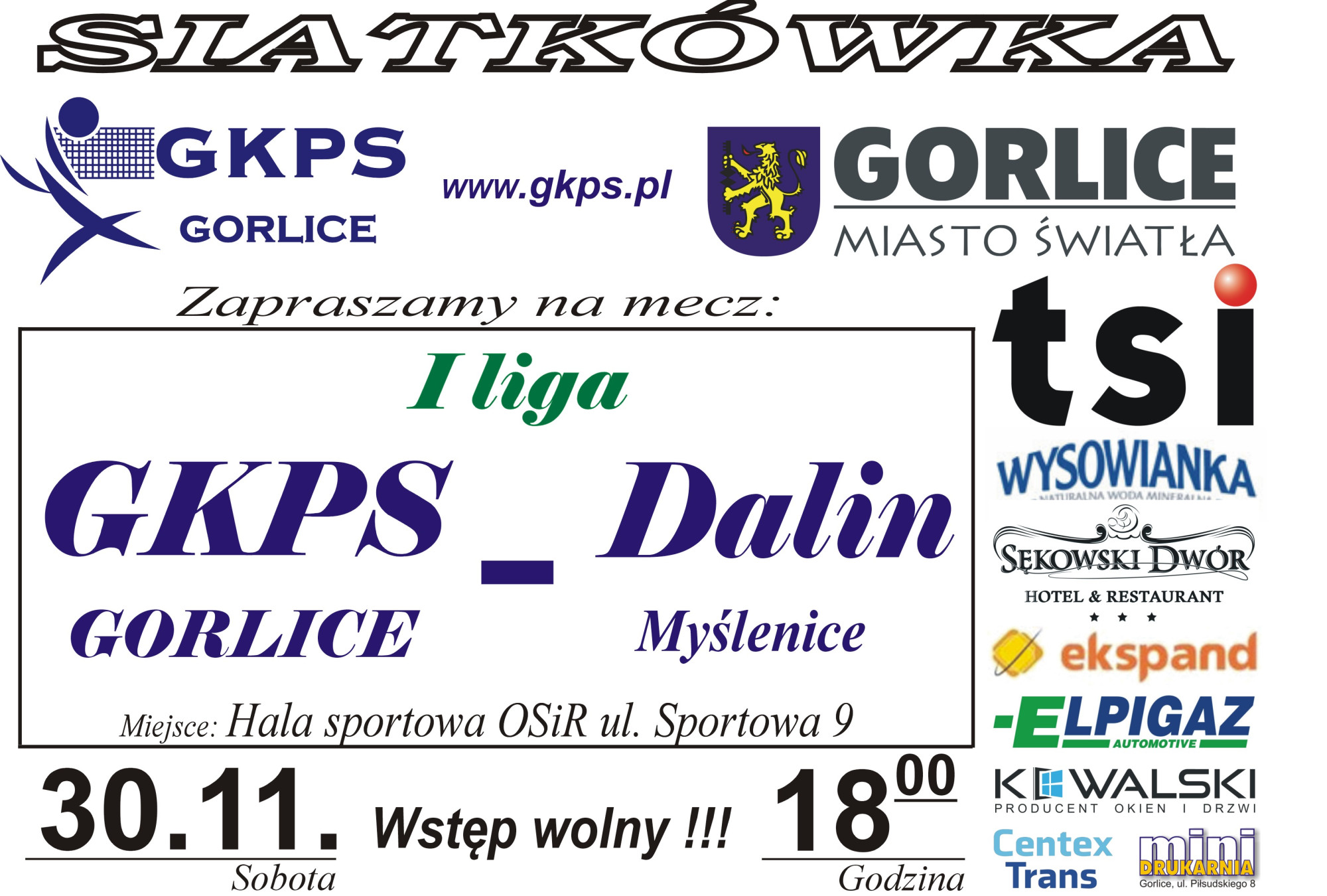 Mecz siatkówki GKPS Gorlice – Dalin Myślenice
