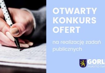 Baner z napisem otwarty konkurs ofert.