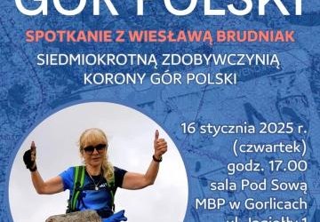 Plakat zapraszający na spotkanie z Wiesławą Brudniak.
