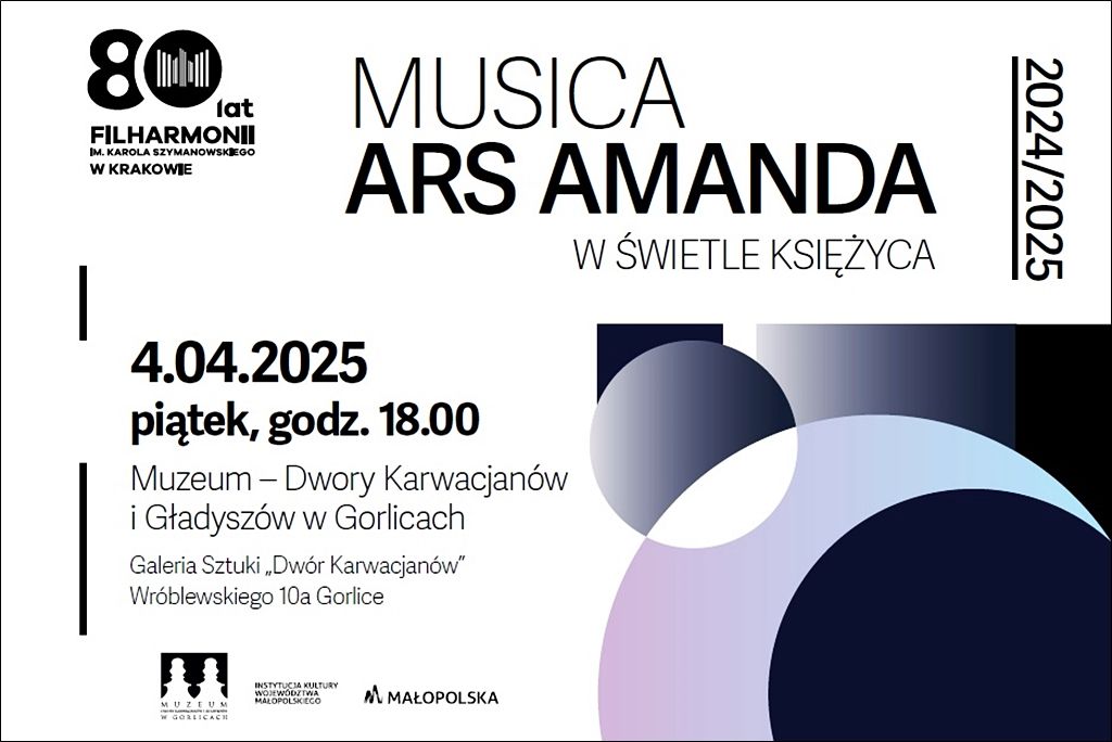 Baner z programem koncertu.