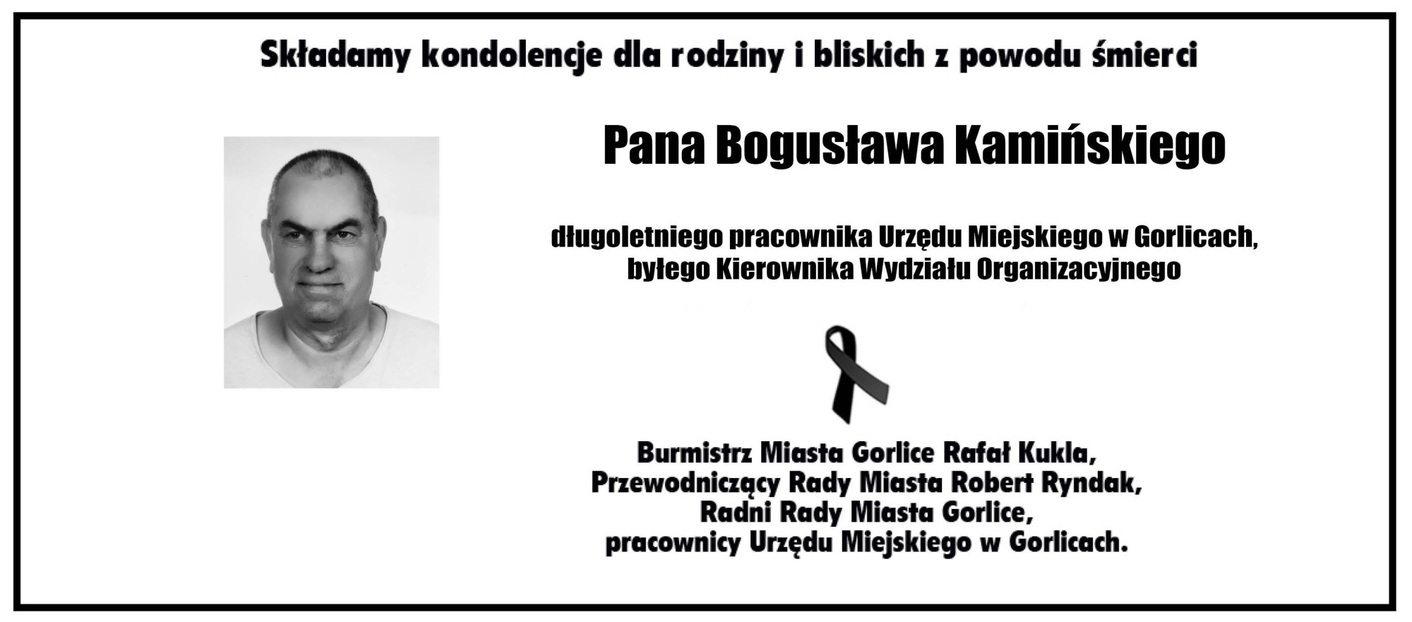 Zmarł Bogusław Kamiński