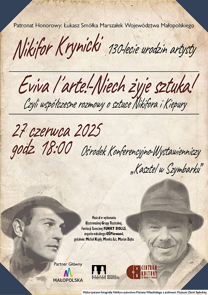 Plakat zapraszajacy na koncert.