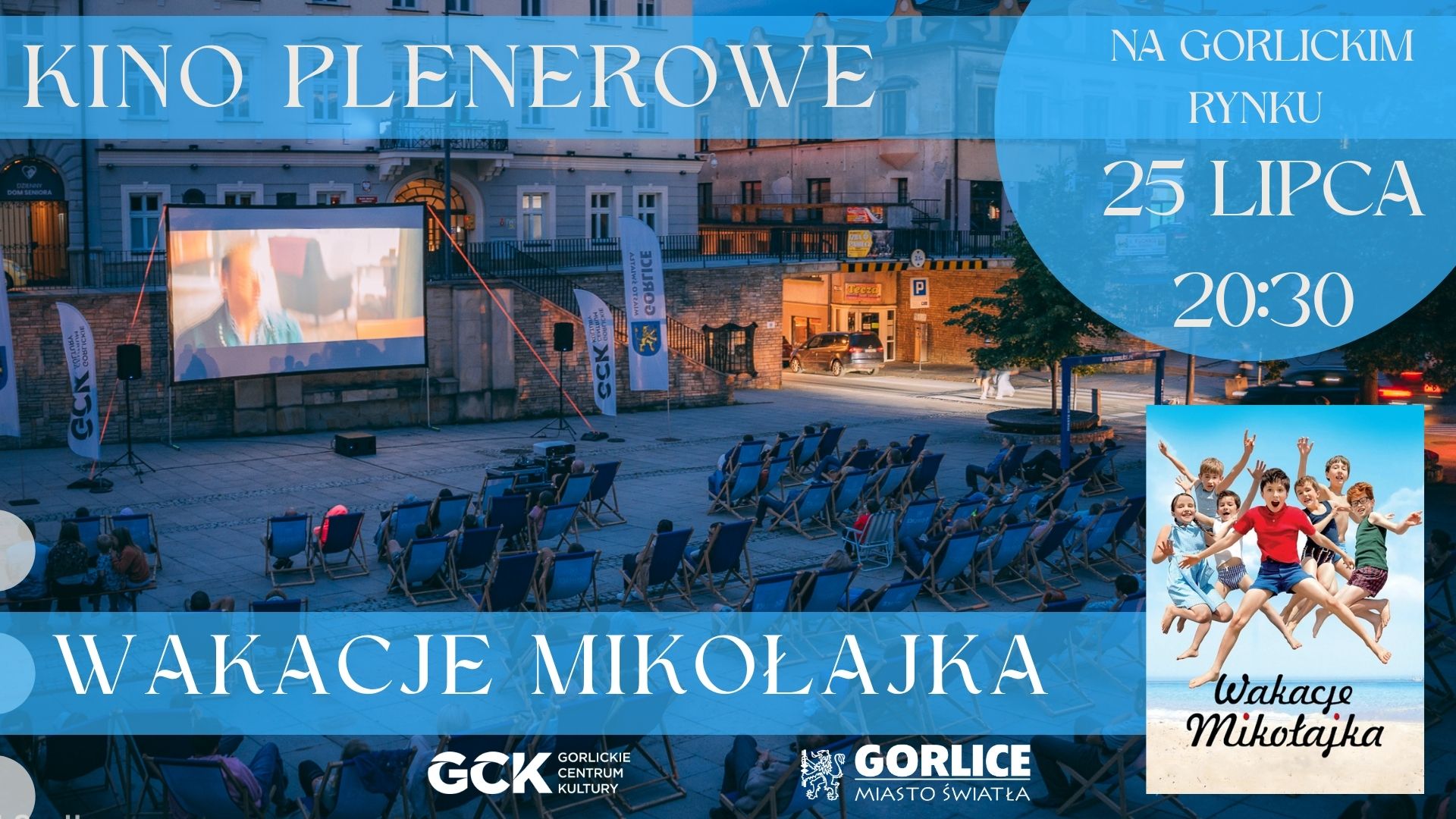 kino plenerowe na gorlickim Rynku
