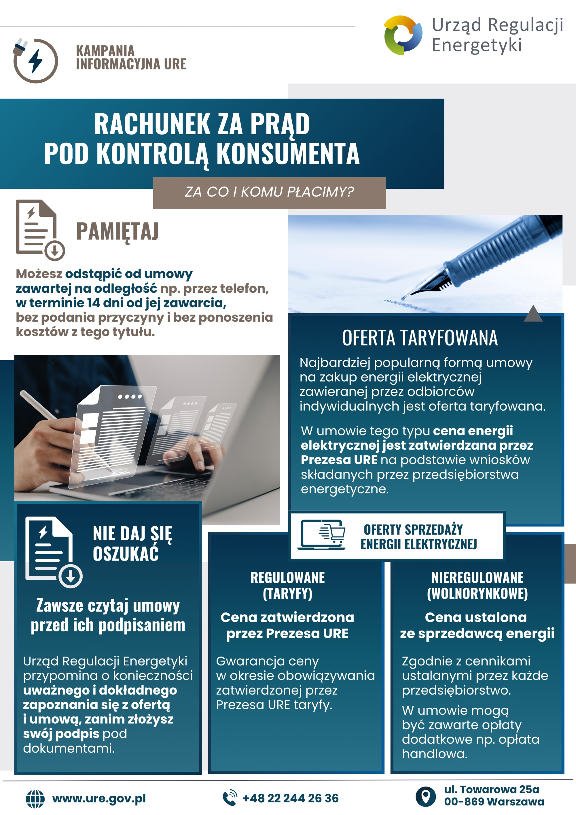 Rachunki pod kontrolą konsumenta – kampania informacyjna Urzędu Regulacji Energetyki