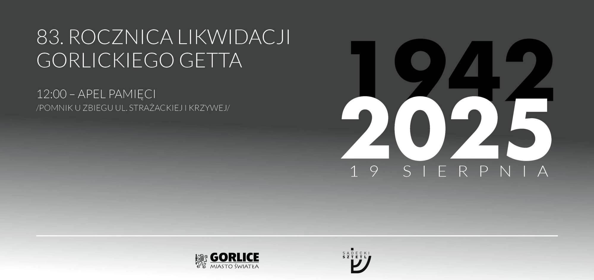 83. rocznica likwidacji gorlickiego getta